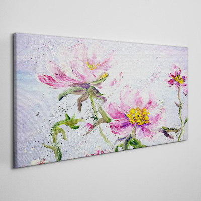 Foto auf leinwand Blumenträume in Pastelltönen