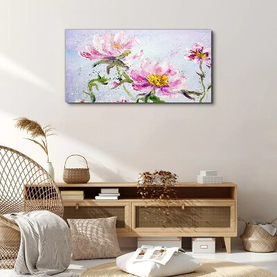 Foto auf leinwand Blumenträume in Pastelltönen