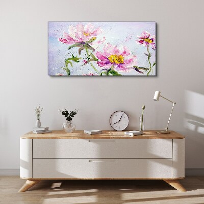 Foto auf leinwand Blumenträume in Pastelltönen