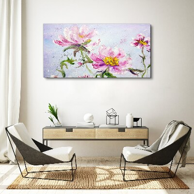 Foto auf leinwand Blumenträume in Pastelltönen