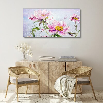 Foto auf leinwand Blumenträume in Pastelltönen