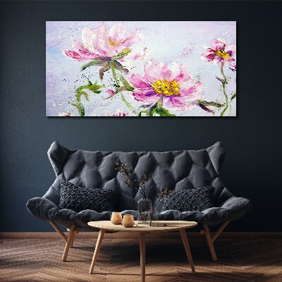 Foto auf leinwand Blumenträume in Pastelltönen