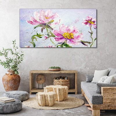 Foto auf leinwand Blumenträume in Pastelltönen