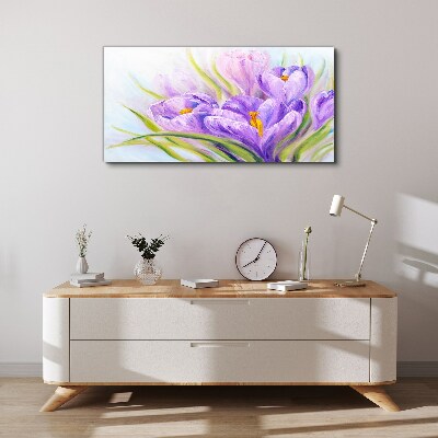 Bild auf leinwand Blumenträume in Lilatönen