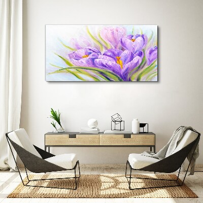 Bild auf leinwand Blumenträume in Lilatönen