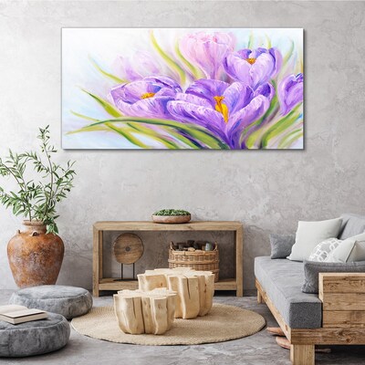 Bild auf leinwand Blumenträume in Lilatönen