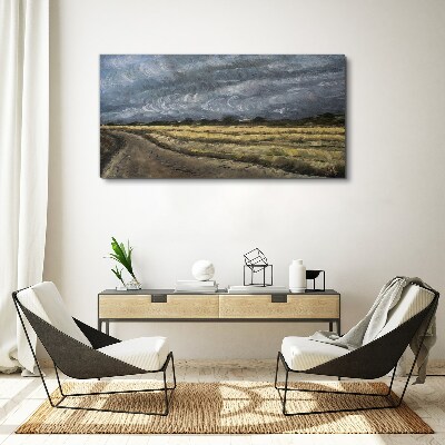 Foto auf leinwand Graslandschaft malen