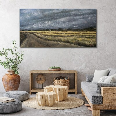 Foto auf leinwand Graslandschaft malen