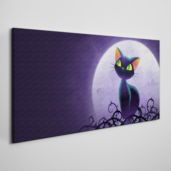 Foto leinwand Katzen im Mondlicht