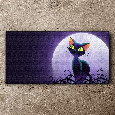 Foto leinwand Katzen im Mondlicht