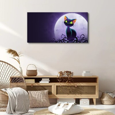 Foto leinwand Katzen im Mondlicht