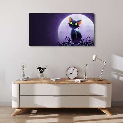 Foto leinwand Katzen im Mondlicht