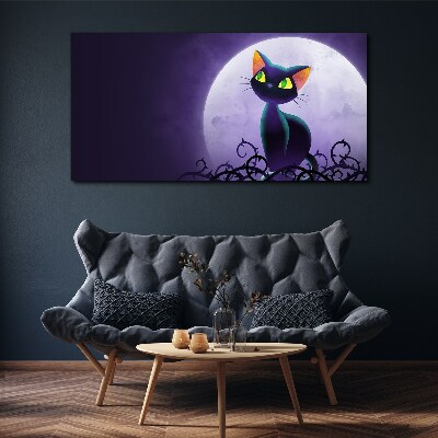 Foto leinwand Katzen im Mondlicht