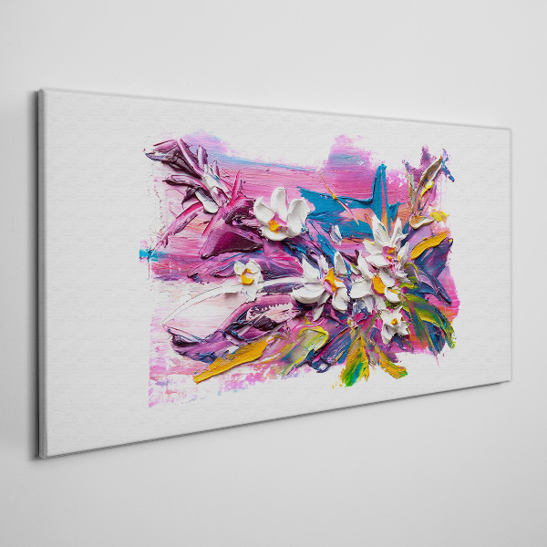 Wandbild Bunte Blumen in abstrakter Komposition