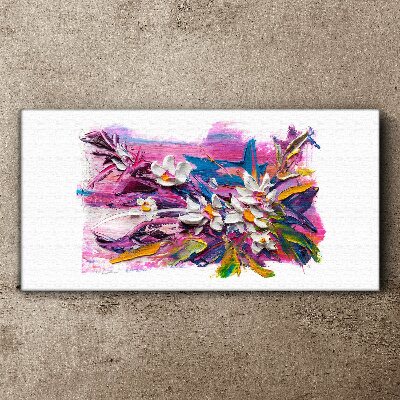 Wandbild Bunte Blumen in abstrakter Komposition