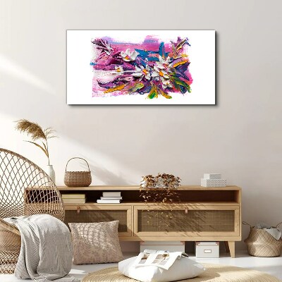 Wandbild Bunte Blumen in abstrakter Komposition