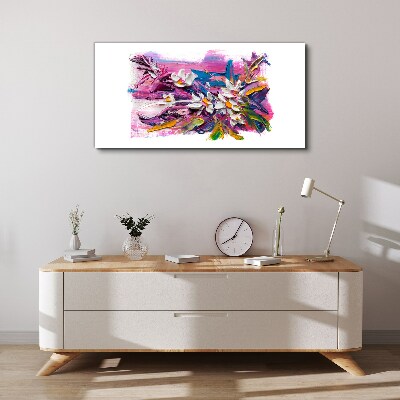 Wandbild Bunte Blumen in abstrakter Komposition