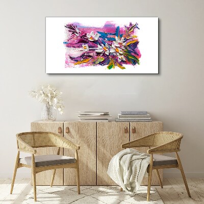 Wandbild Bunte Blumen in abstrakter Komposition