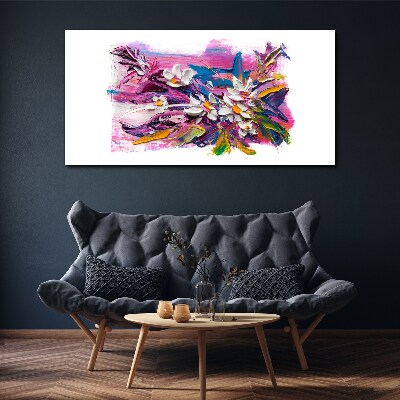 Wandbild Bunte Blumen in abstrakter Komposition
