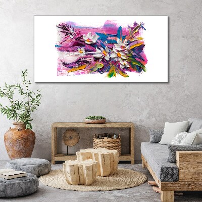 Wandbild Bunte Blumen in abstrakter Komposition