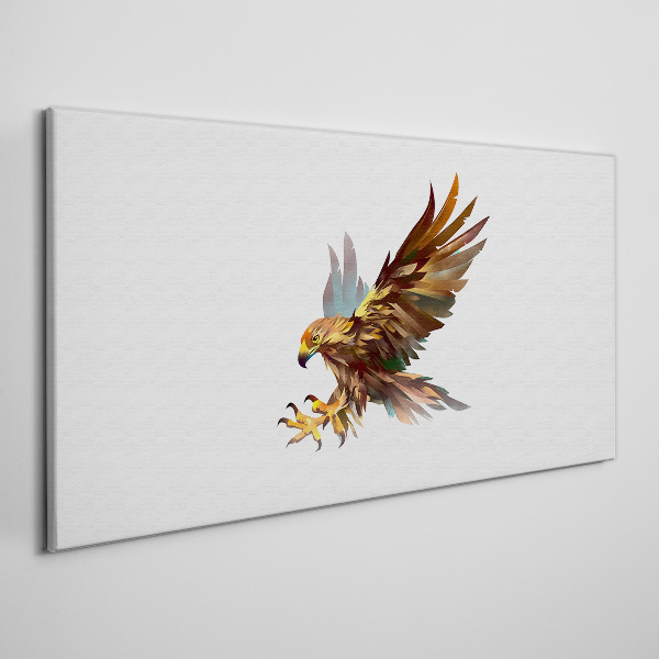 Foto auf leinwand Goldener Falke im Flug