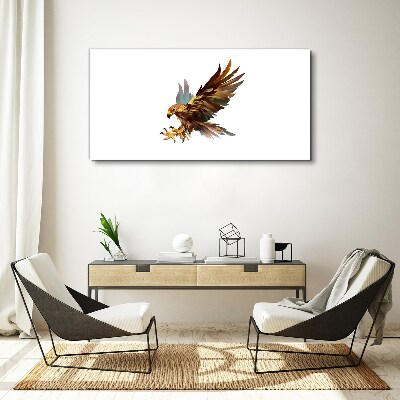 Foto auf leinwand Goldener Falke im Flug