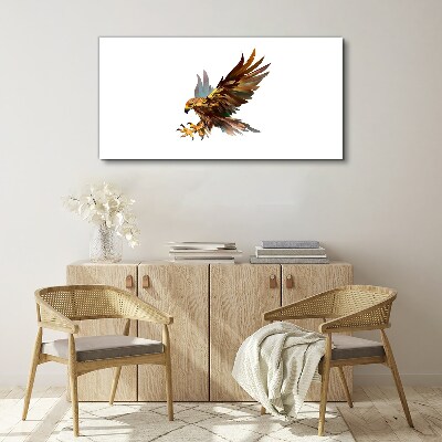 Foto auf leinwand Goldener Falke im Flug