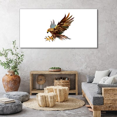 Foto auf leinwand Goldener Falke im Flug