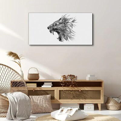 Bild auf leinwand Löwe-Tierzeichnung