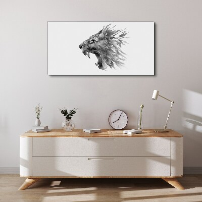 Bild auf leinwand Löwe-Tierzeichnung