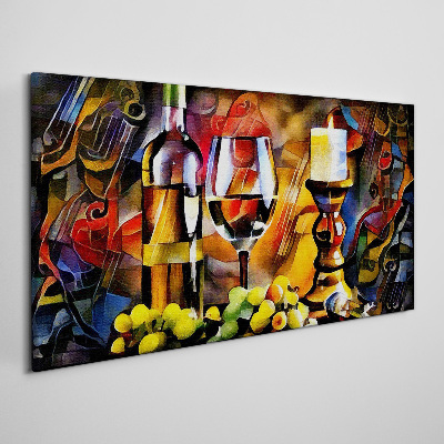 Foto auf leinwand Ein Abend mit Wein und Obst