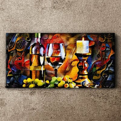 Foto auf leinwand Ein Abend mit Wein und Obst