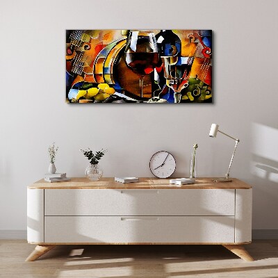 Foto auf leinwand Musikalischer Wein und Farben