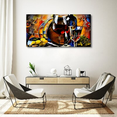Foto auf leinwand Musikalischer Wein und Farben
