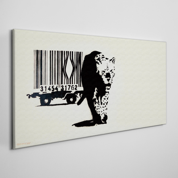 Bild auf leinwand Leoparden-Barcode