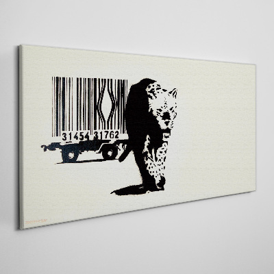 Bild auf leinwand Leoparden-Barcode