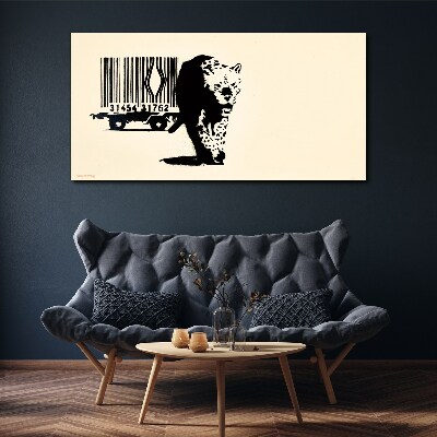 Bild auf leinwand Leoparden-Barcode