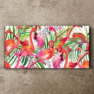 Foto auf leinwand Flamingos in einem tropischen Paradies