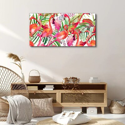 Foto auf leinwand Flamingos in einem tropischen Paradies