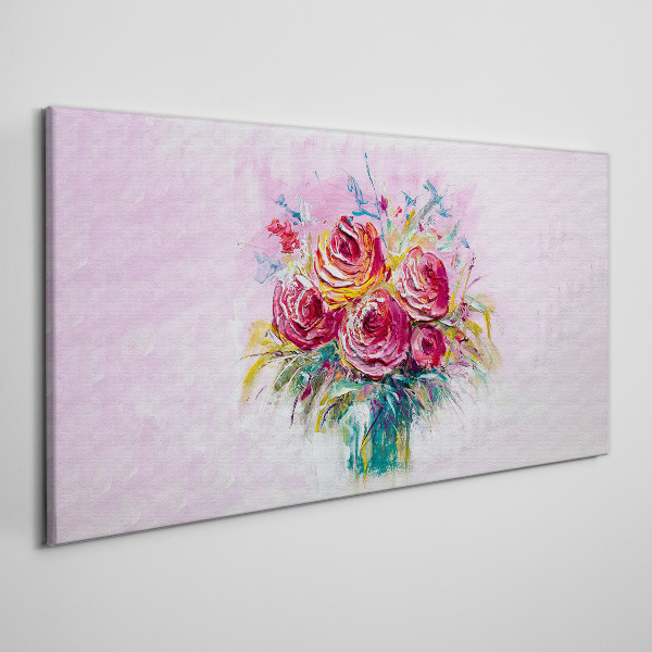 Foto auf leinwand Rosa Rosenkomposition