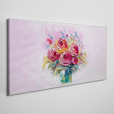 Foto auf leinwand Rosa Rosenkomposition