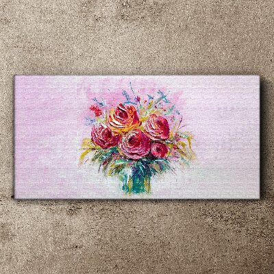 Foto auf leinwand Rosa Rosenkomposition