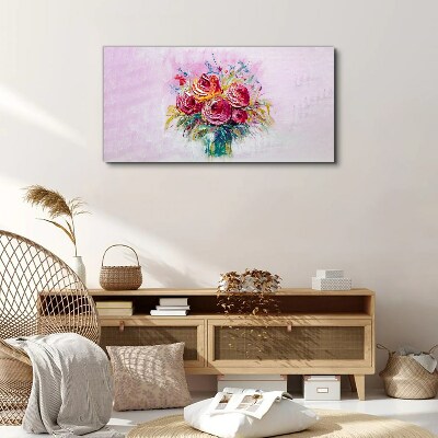 Foto auf leinwand Rosa Rosenkomposition