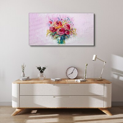 Foto auf leinwand Rosa Rosenkomposition