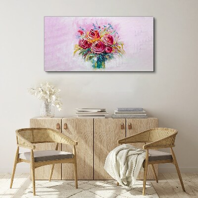 Foto auf leinwand Rosa Rosenkomposition