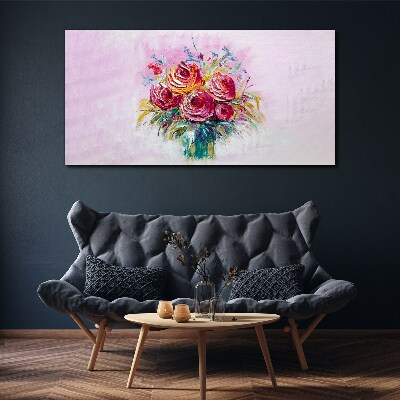 Foto auf leinwand Rosa Rosenkomposition