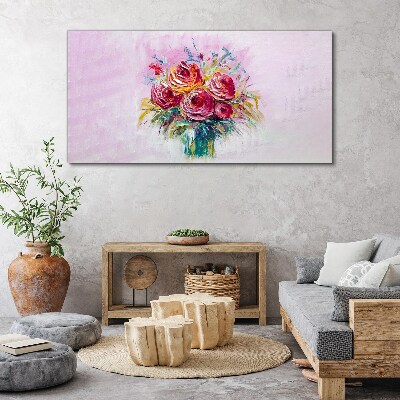 Foto auf leinwand Rosa Rosenkomposition