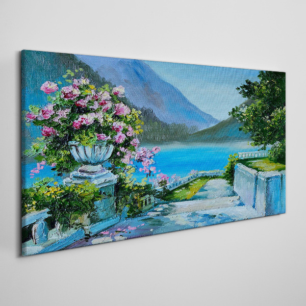 Foto auf leinwand Romantischer Blick über den See