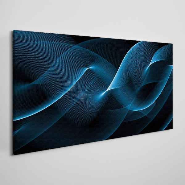 Foto leinwand Blaue Energiewellen