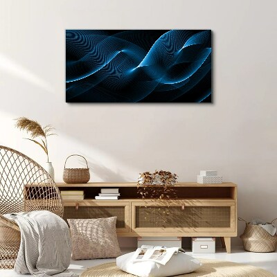 Foto leinwand Blaue Energiewellen